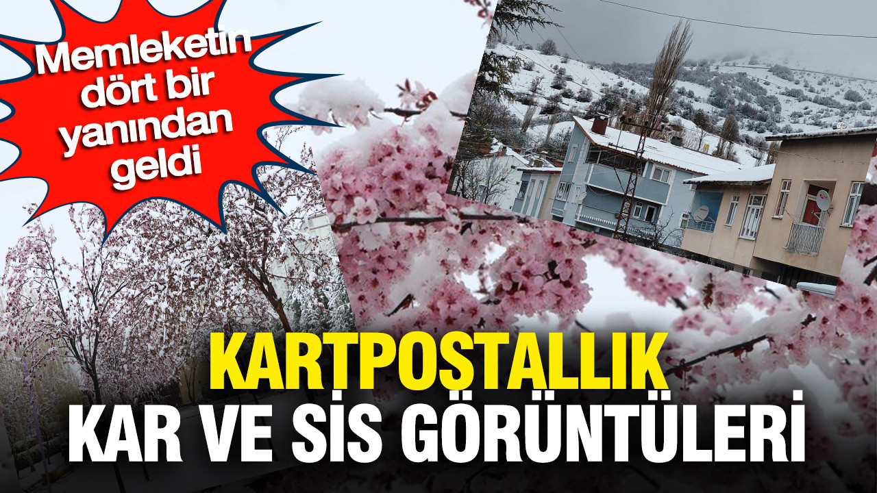 Memleketin dört bir yanından kartpostallık kar ve sis manzaraları geldi