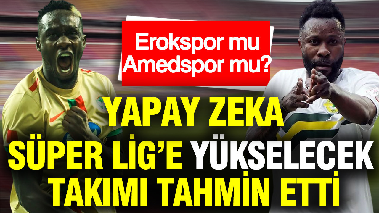 Yapay zeka Süper Lig'e yükselecek takımı tahmin etti: Amedspor mu, Esenler Erokspor mu?
