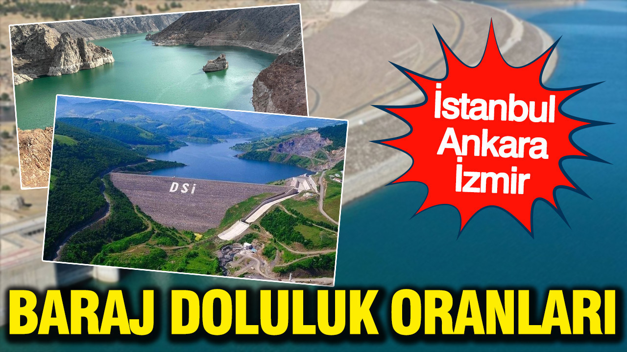 Baraj doluluk oranları: İstanbul, İzmir, Ankara (3 Mayıs 2026)