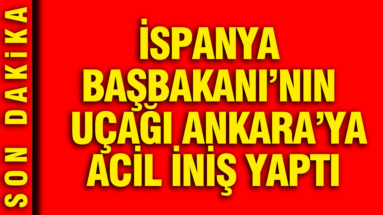 İspanya Başbakanı Sanchez’in uçağı Ankara’ya acil iniş yaptı