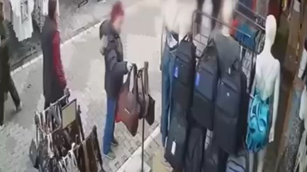 Kadıköy’de şoke eden hırsızlık: Çantayı koluna takıp böyle gitti