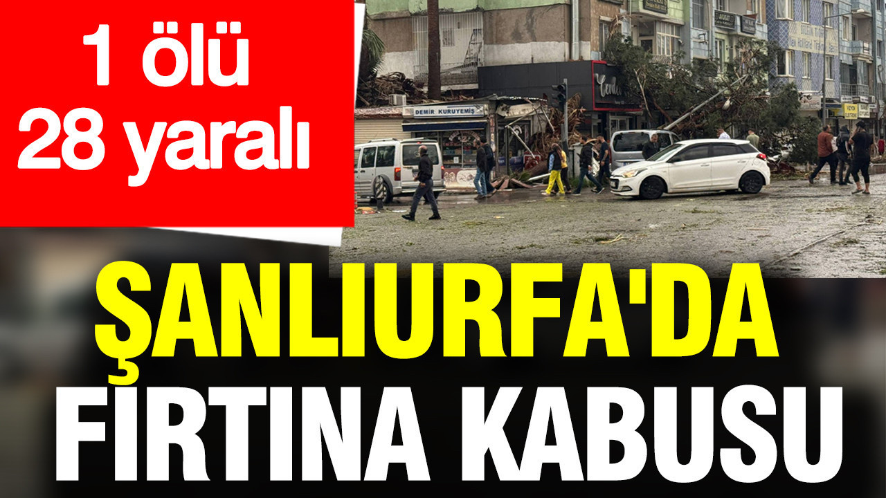Şanlıurfa'da fırtına: 1 ölü, 28 yaralı