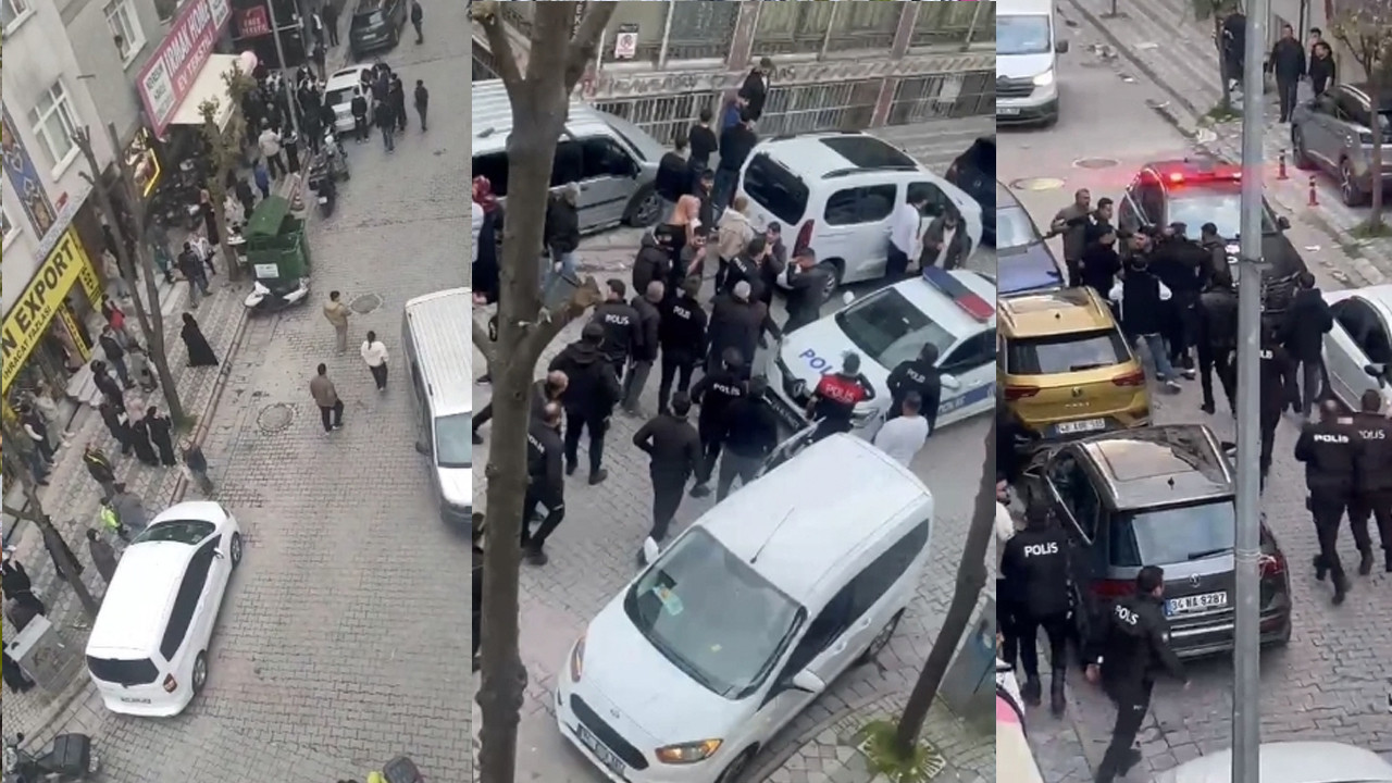 Sokak savaş alanına döndü: Aileler birbirine girdi: Polis biber gazı kullandı