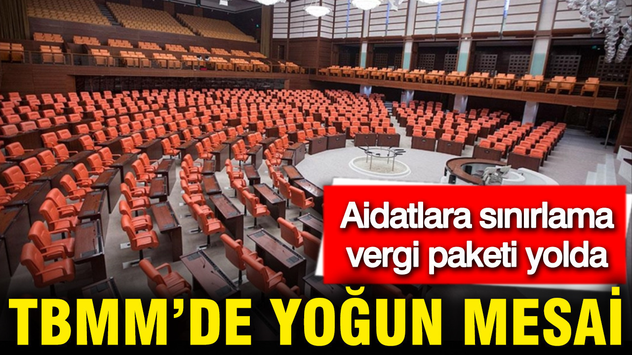 TBMM’de yoğun mesai: Aidatlara sınırlama, vergi paketi yolda