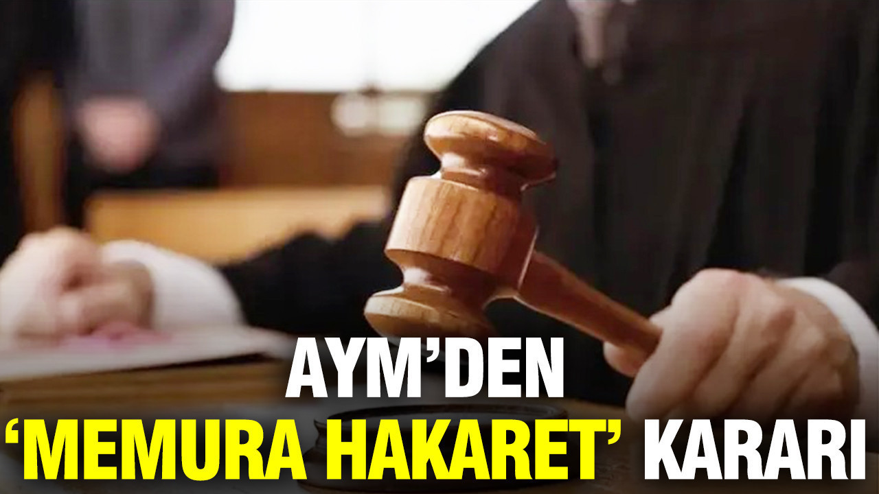 AYM’den 'Kamu görevlisi'ne hakaret kararı
