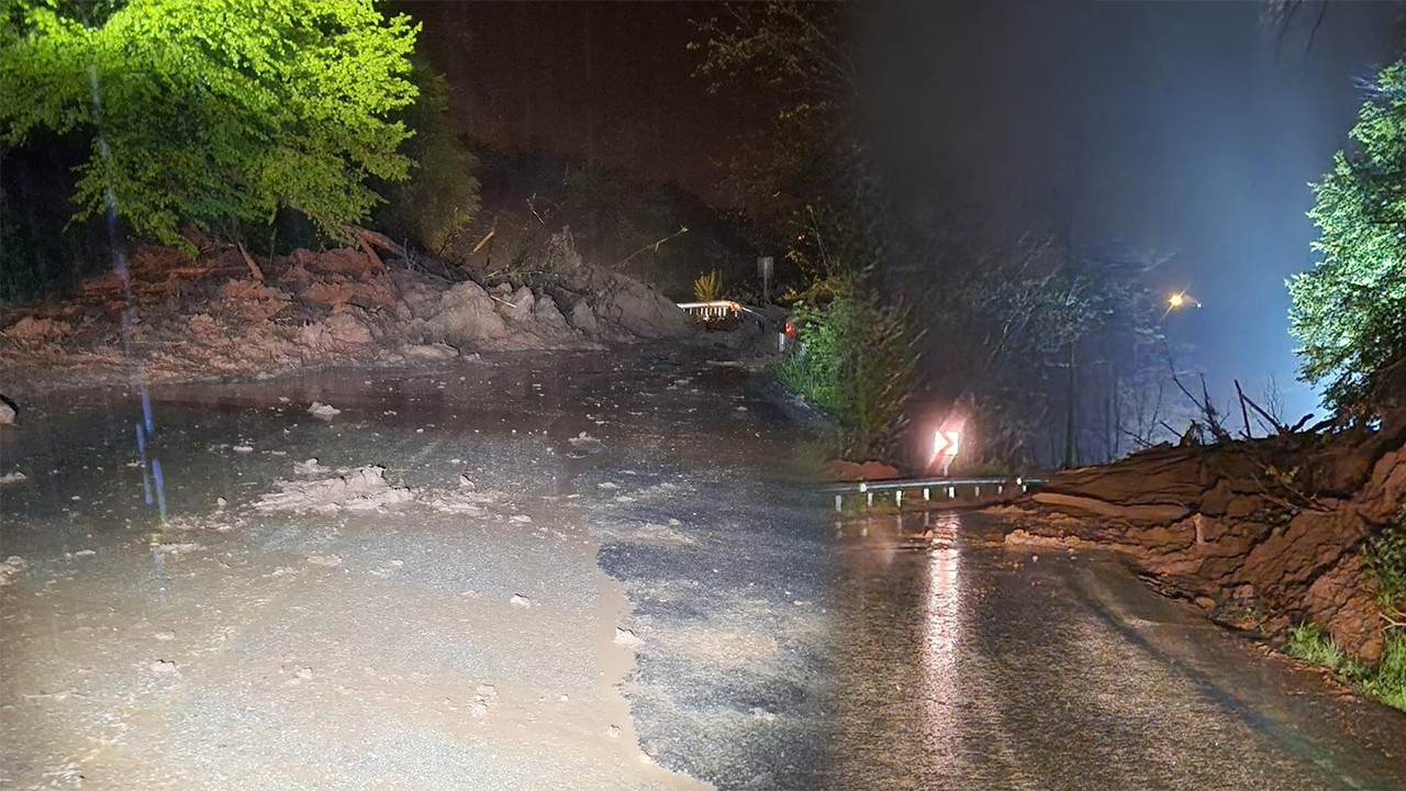 Heyelan nedeniyle kapanan Fatsa-Kumru yolu açıldı