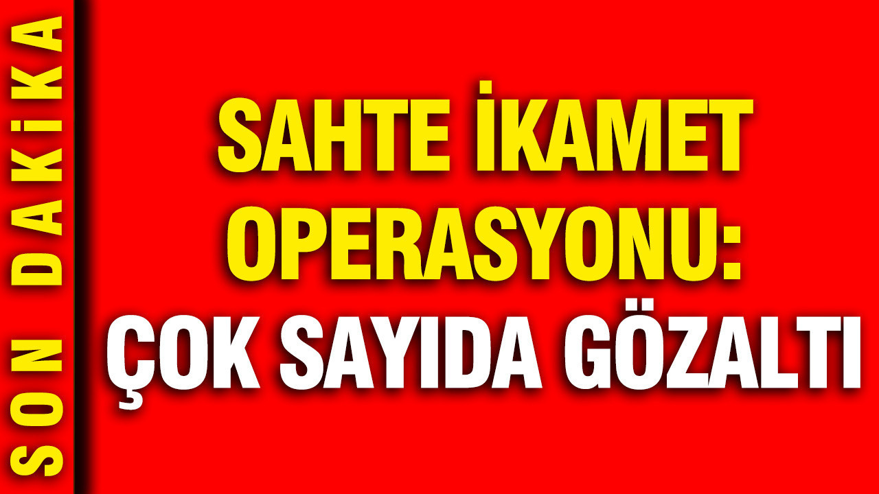 Sahte ikamet operasyonu: Çok sayıda gözaltı