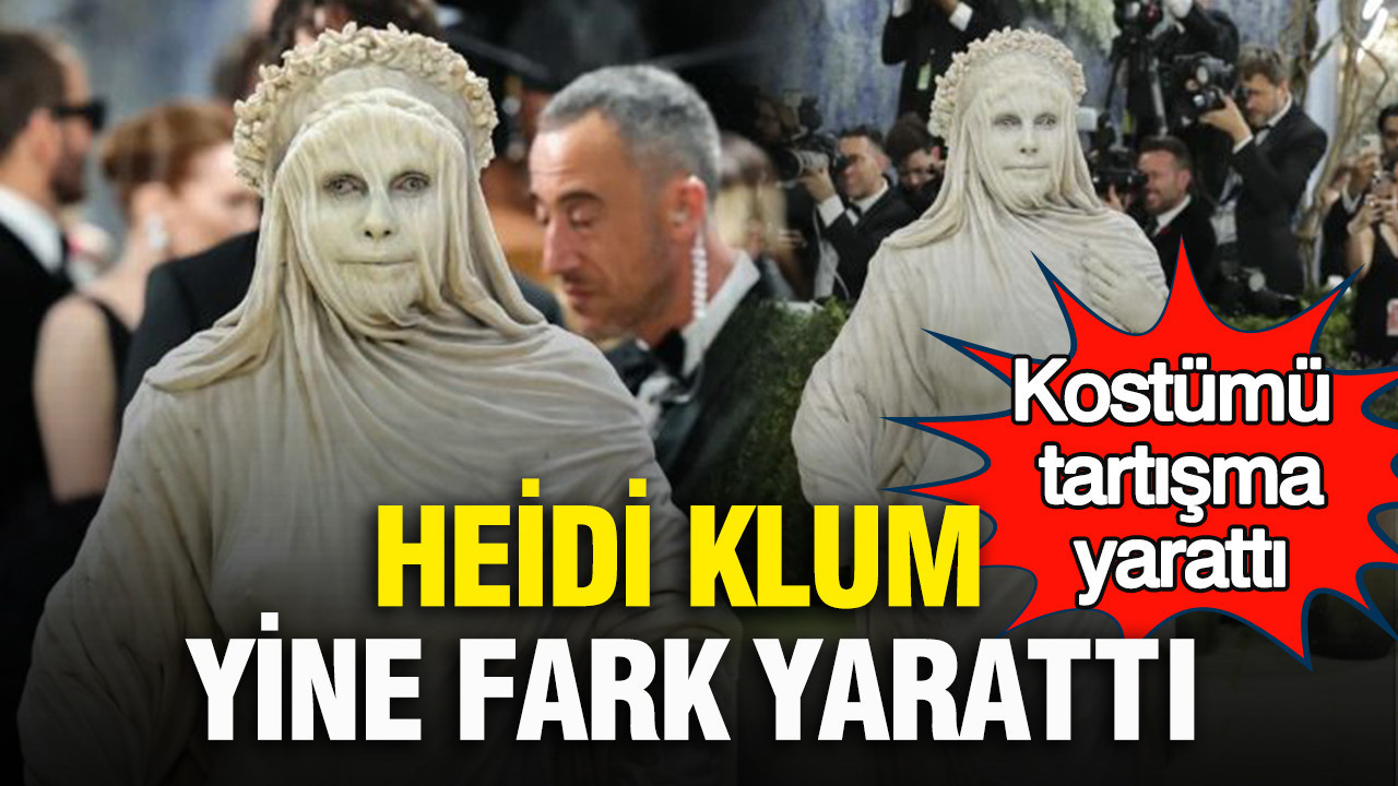 Heykelsi kostümü tartışma yarattı: Heidi Klum yine fark yarattı