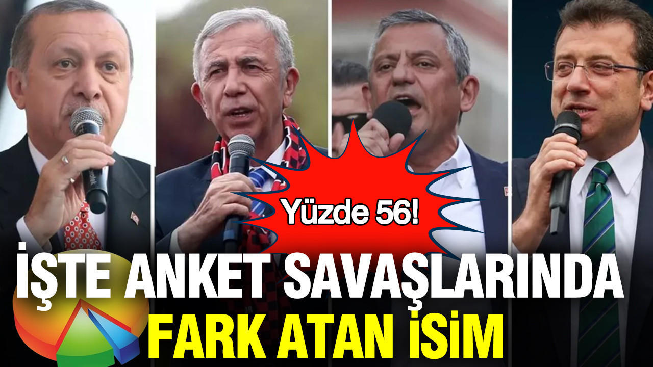 İşte anket savaşlarında fark atan isim: Yüzde 56 ile gündem oldu