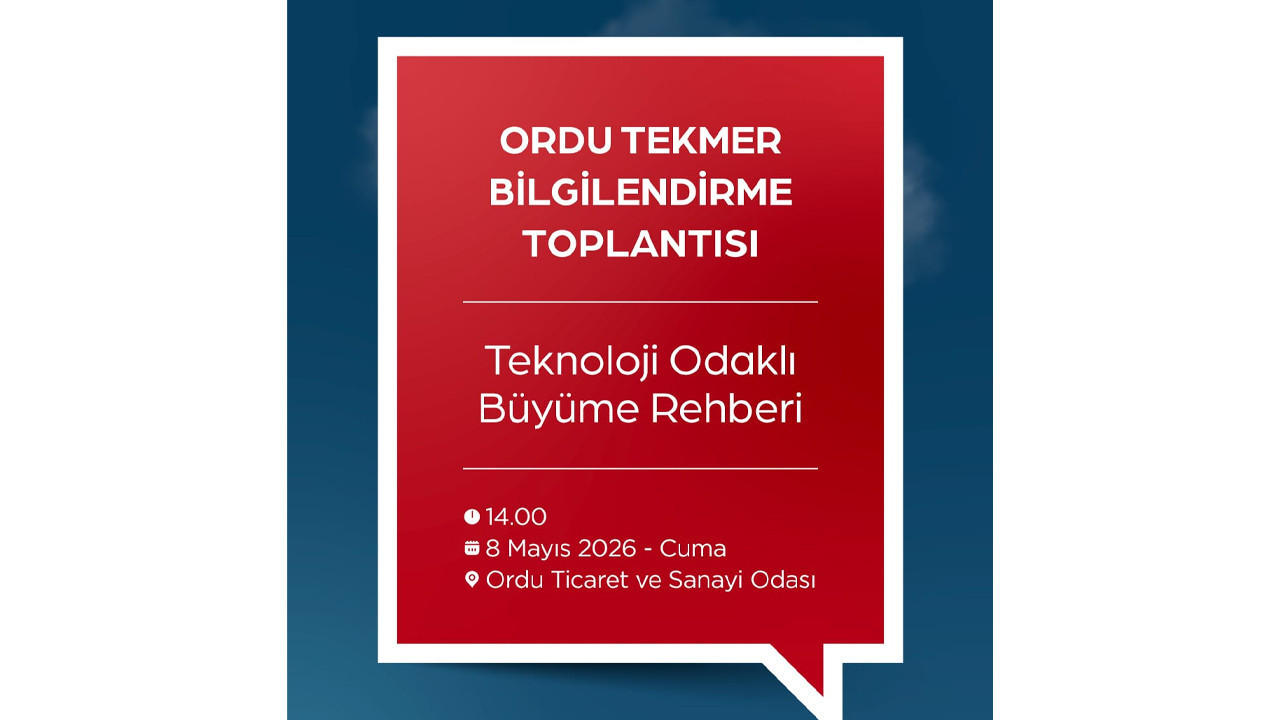 Ordu TEKMER için bilgilendirme toplantısı düzenlenecek