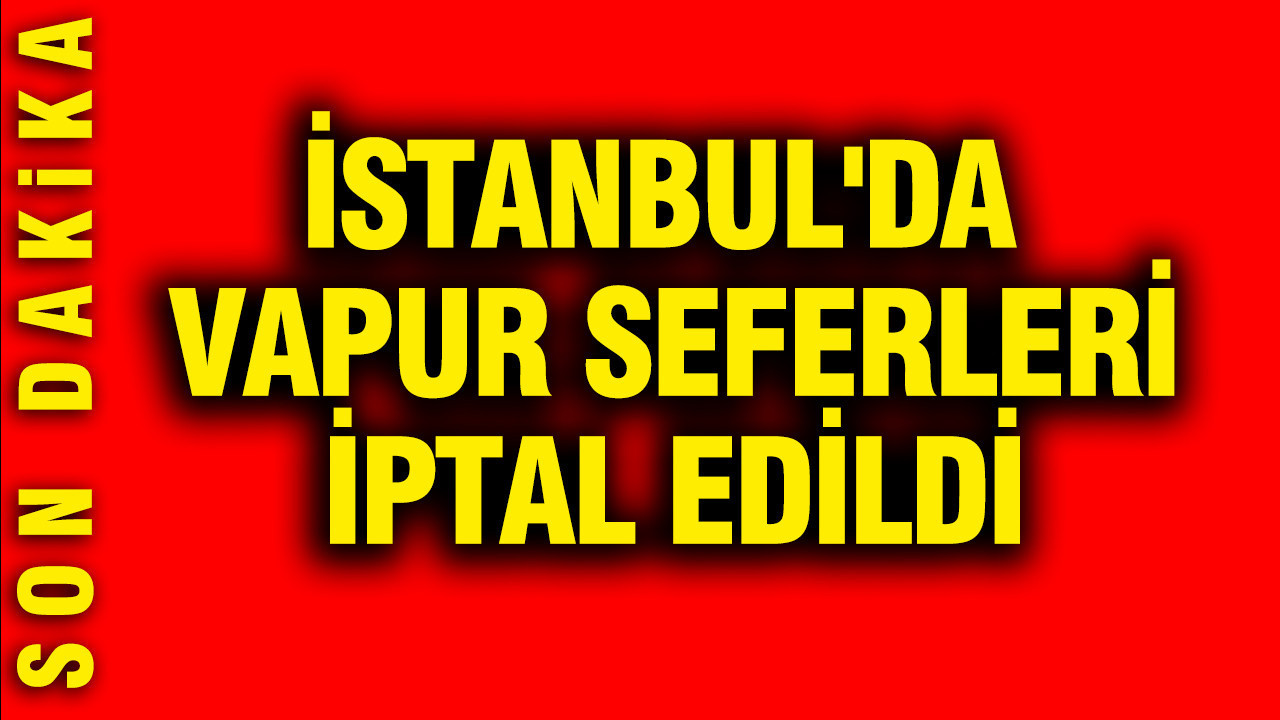 İstanbul'da vapur seferleri iptal edildi
