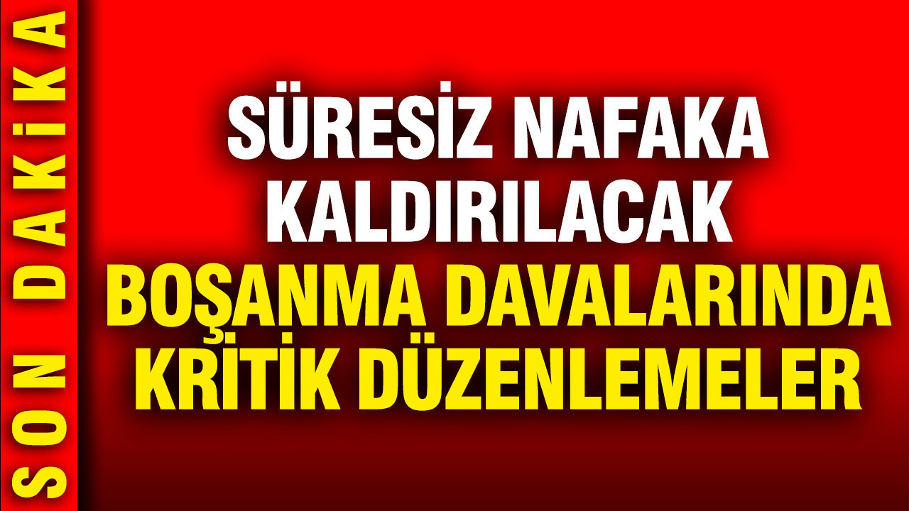 Süresiz nafaka tarih oluyor, yeni düzenlemede nafakaya alt sınır geliyor
