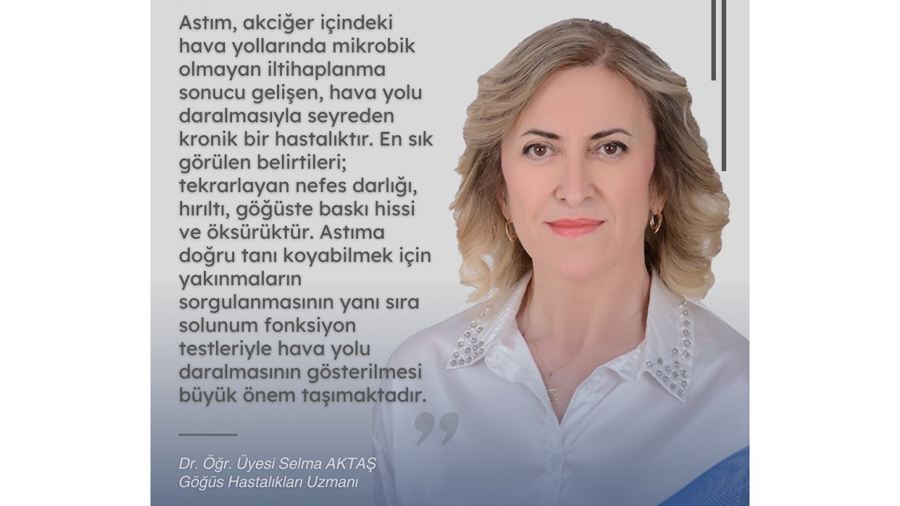 Uzmanından ‘Astım’ ile ilgili önemli bilgiler