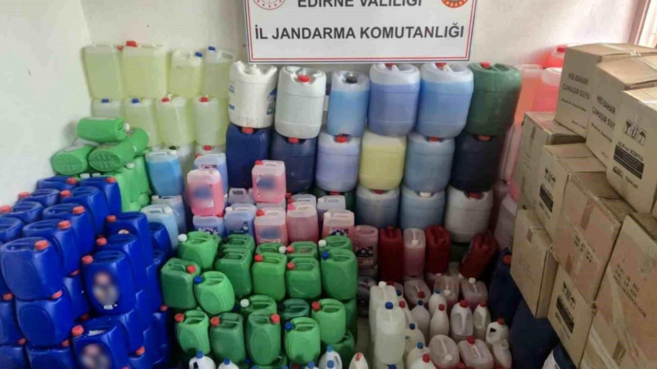 4 bin 613 litre sahte sıvı deterjan ele geçirildi