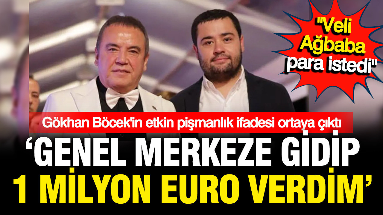 Gökhan Böcek'in etkin pişmanlık ifadesi: Veli Ağbaba istedi, Genel Merkeze 1 milyon euro verdim