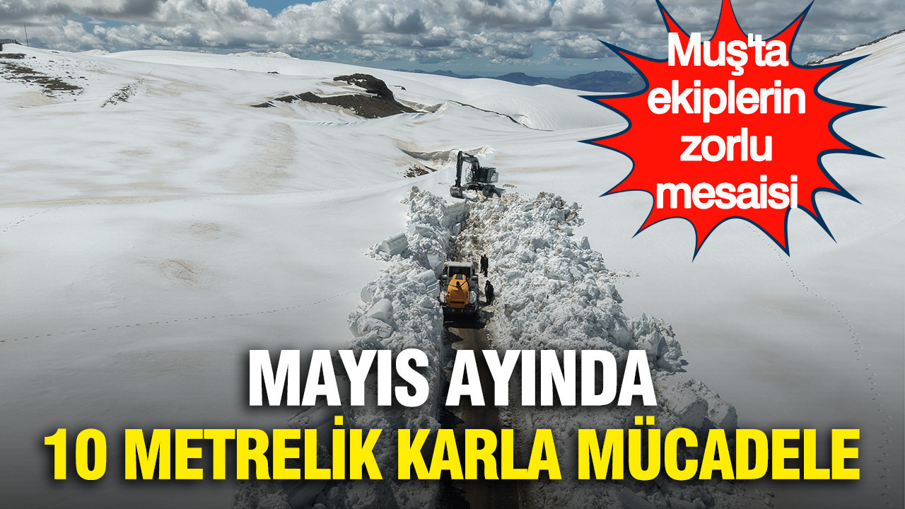 Mayıs ayında 10 metrelik karla mücadele: Muş'ta ekiplerin zorlu mesaisi