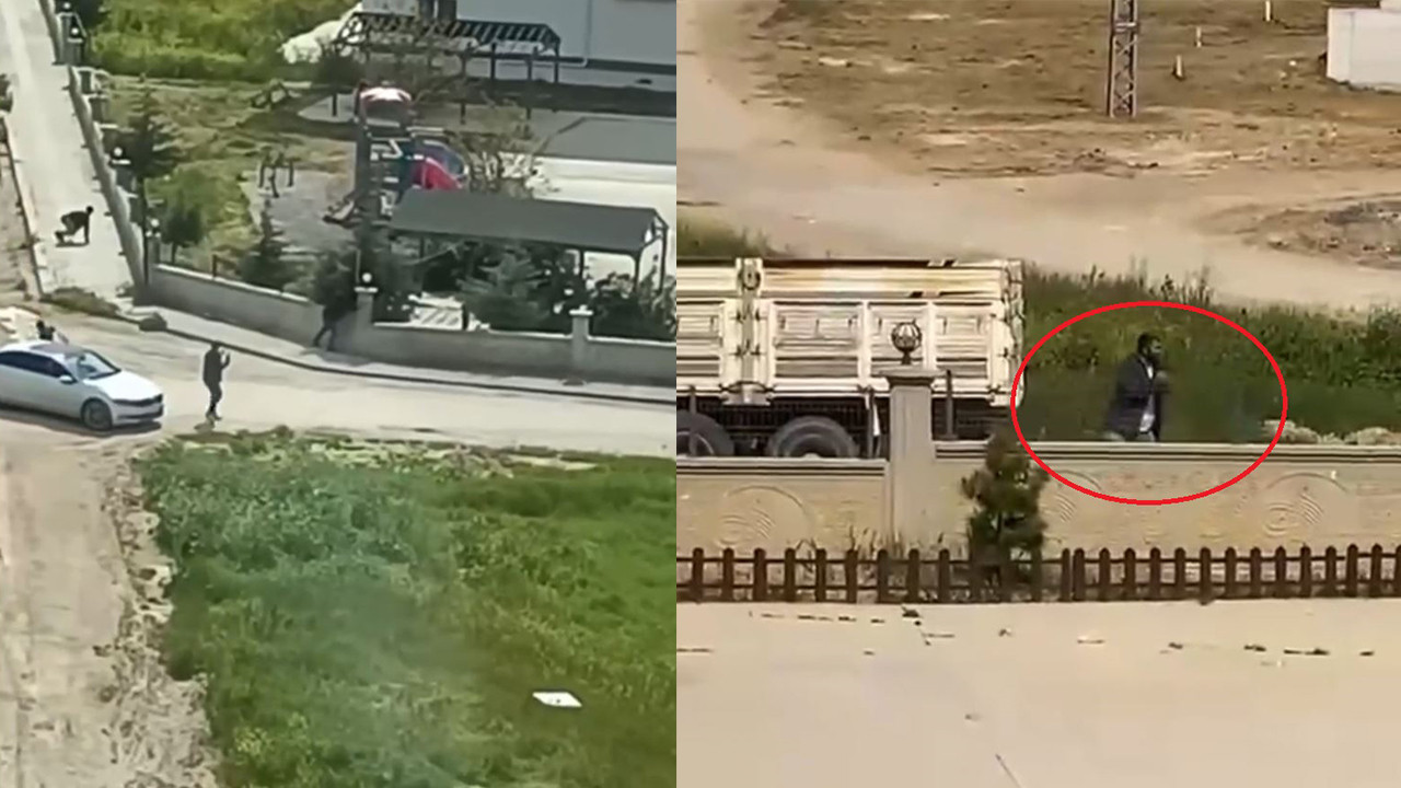 Sokak ortasında silahlı çatışma kameraya yansıdı