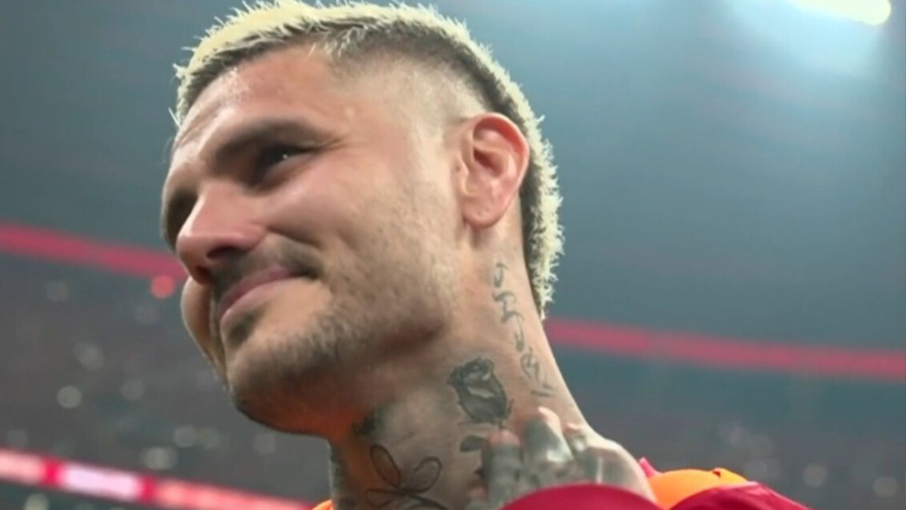 Galatasaray'da Icardi şampiyonluk sonrası çalan şarkıda gözyaşlarını tutamadı