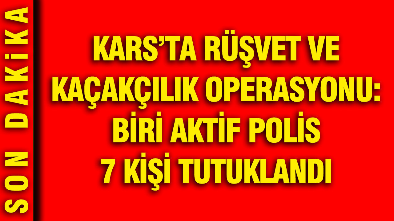 Kars’ta rüşvet ve kaçakçılık operasyonu: Biri aktif polis 7 kişi tutuklandı