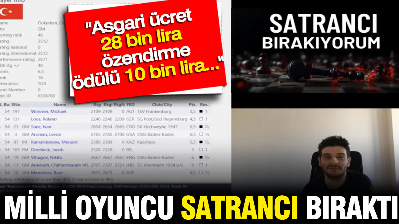 Milli Oyuncu Cem Kaan Gökerkan satrancı bıraktı