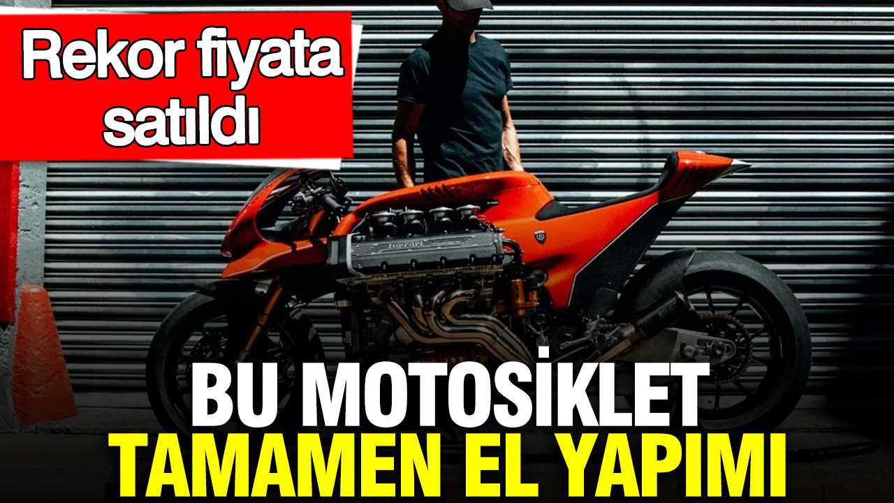 Bu motosiklet tamamen el yapımı: Rekor fiyata satıldı