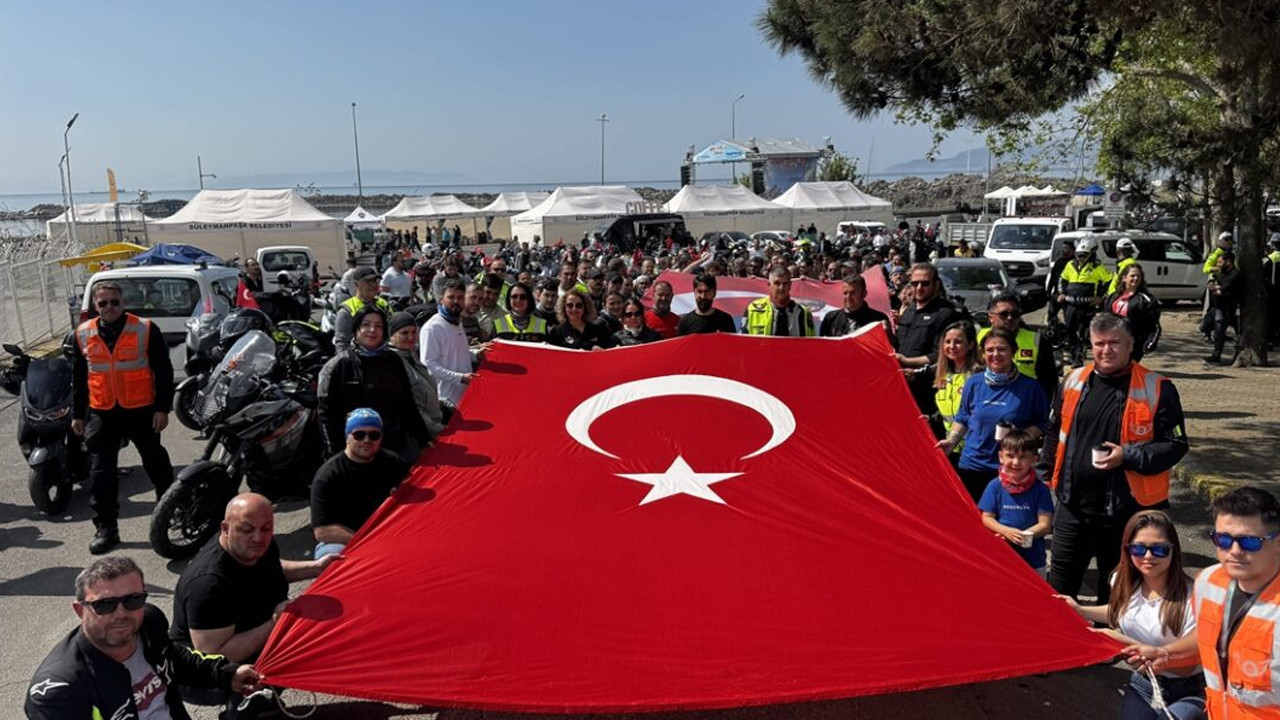 Tekirdağ’da motosiklet tutkunlarından Anneler Günü’ne özel tur