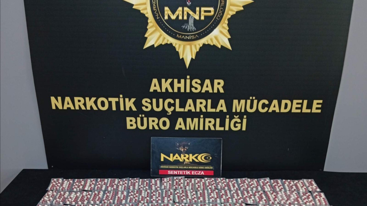 Manisa’da narkotik operasyonu: Binlerce sentetik hap bulundu