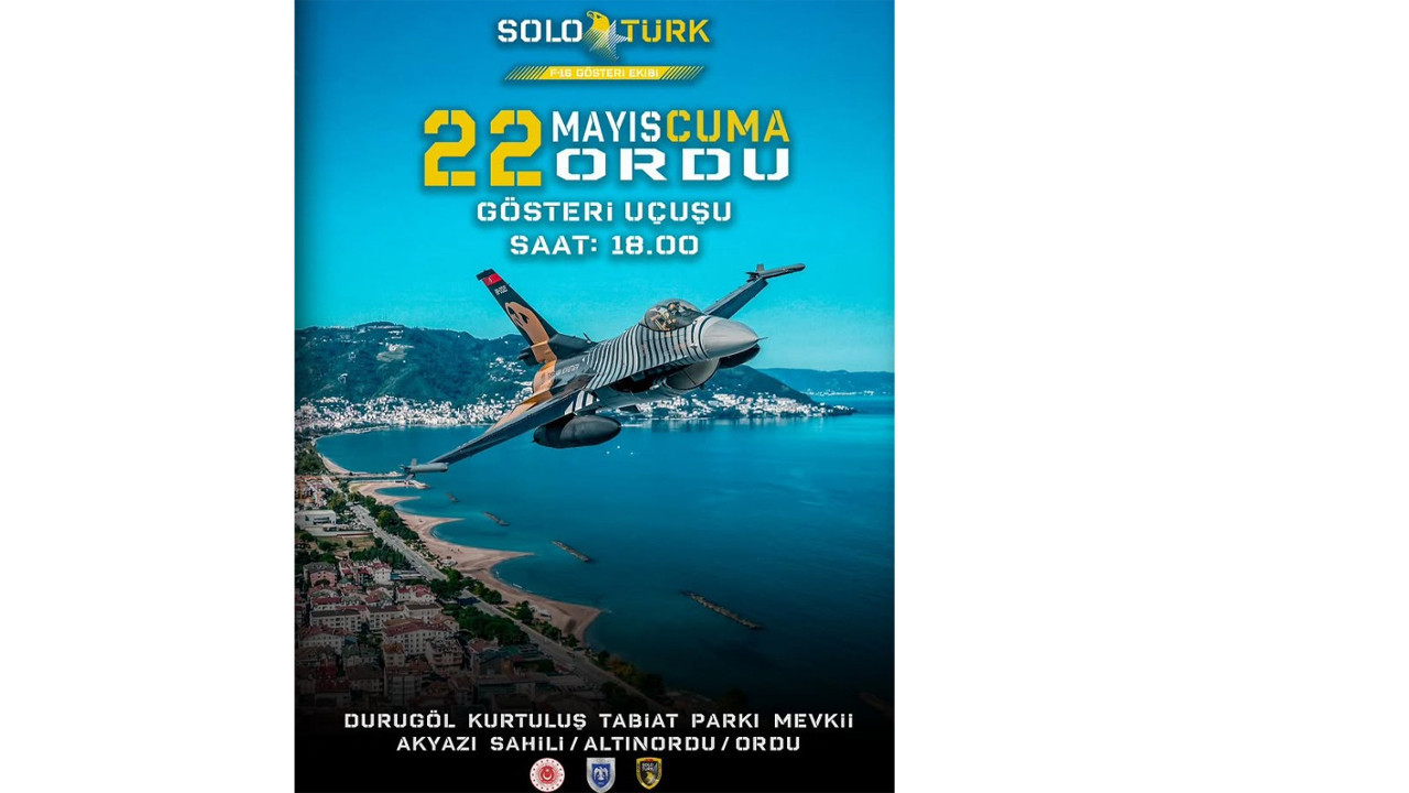Ordu’da SOLOTÜRK gösterisi yapılacak