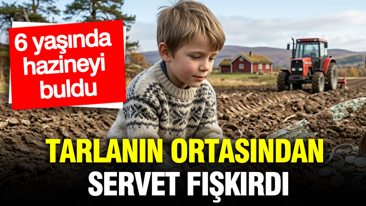 Tarlanın ortasından servet fışkırdı: 6 yaşındaki çocuk hazineyi buldu