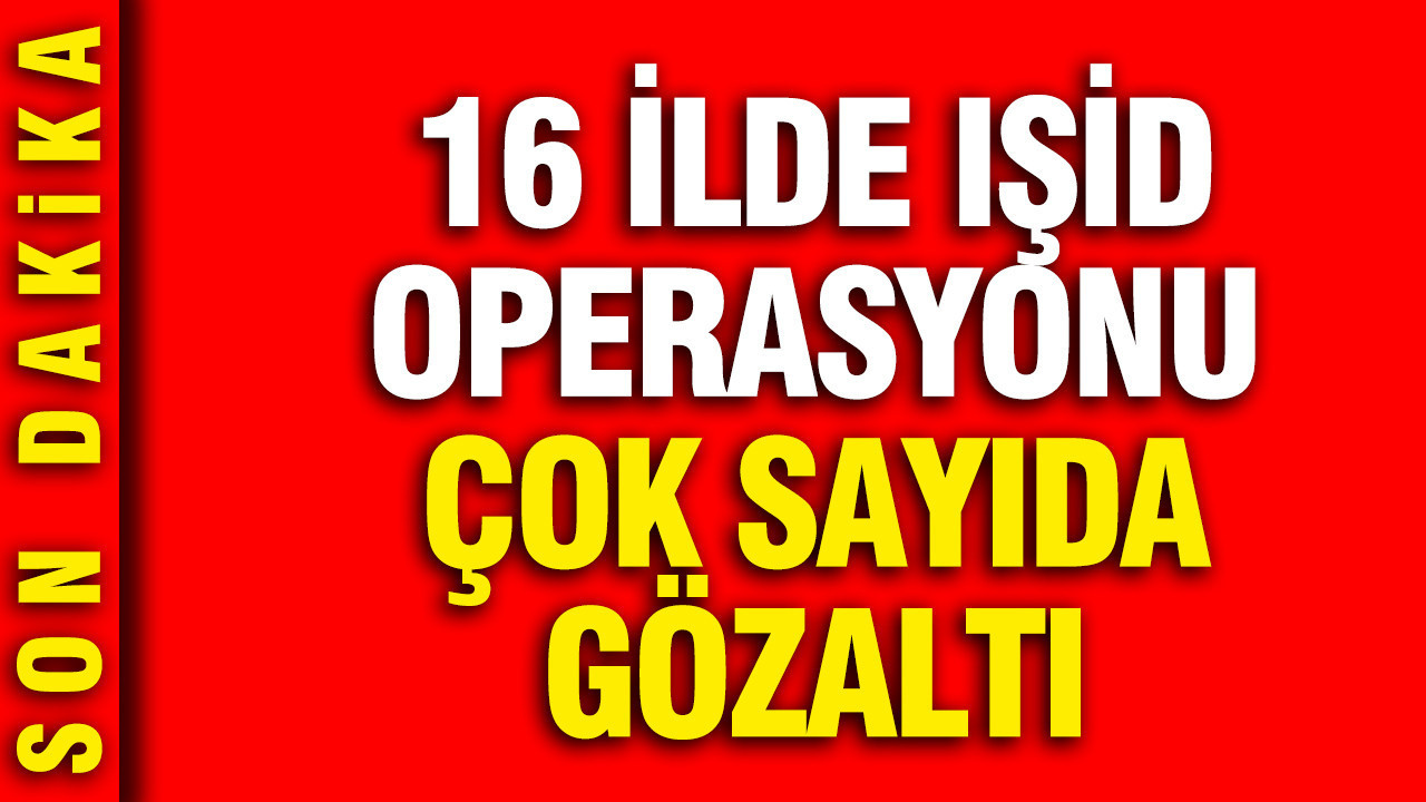 16 ilde dev IŞİD operasyonu: Çok sayıda gözaltı