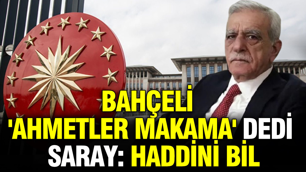 Bahçeli 'Ahmetler makama' dedi, Saray 'haddini bil'