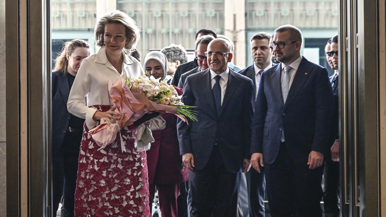 Belçika Kraliçesi Mathilde’den TCMB’ye ziyaret