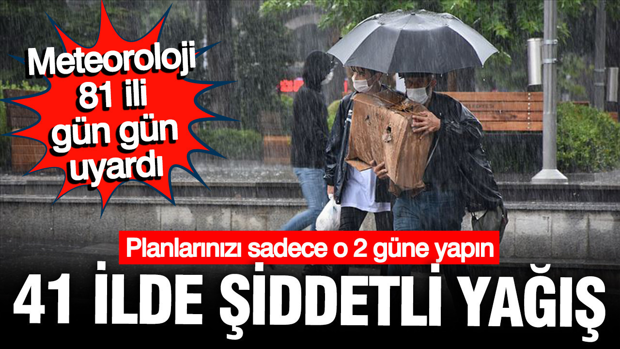 Meteoroloji 41 ili gün gün uyardı; Güneşe hasret kalacağız, 41 ile sağanak yağış