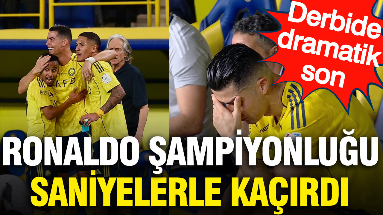 Ronaldo Al Nassr ile ilk şampiyonluğunu kutlamaya hazırlanırken 90+8'de yıkıldı