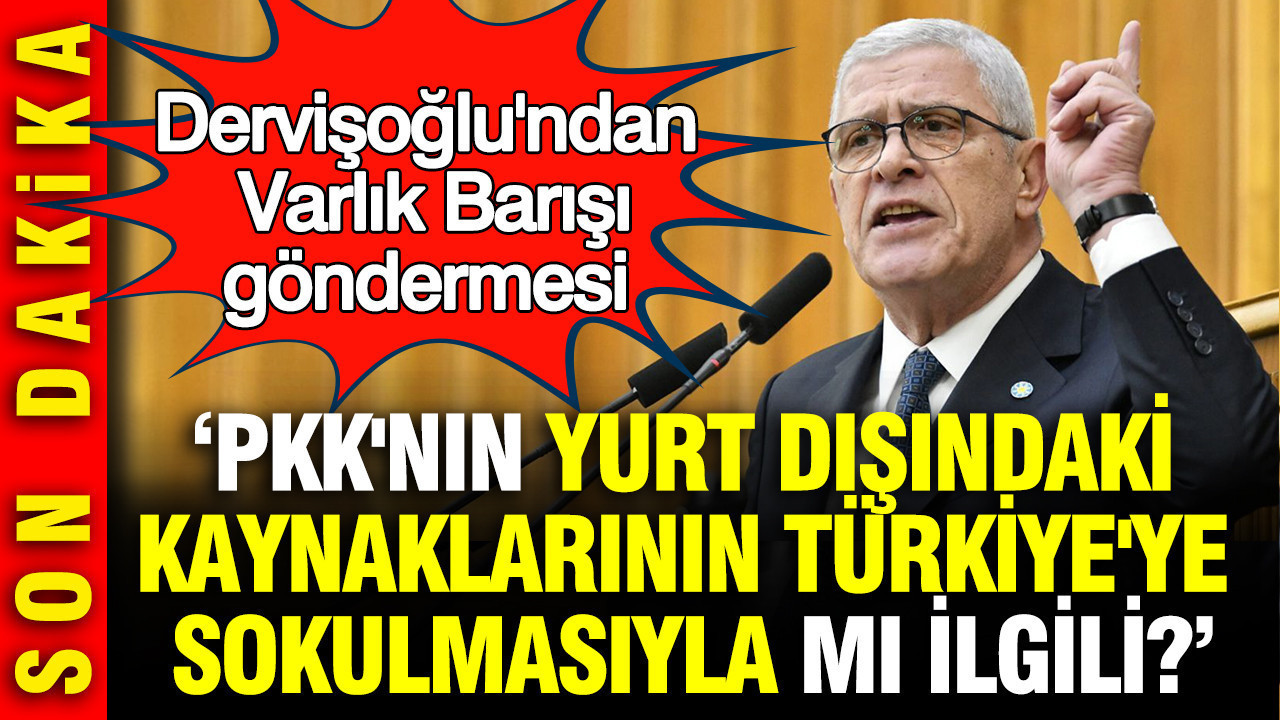 İYİ Parti lideri Müsavat Dervişoğlu: Varlık Barışı'nın PKK'nın yurt dışındaki kaynaklarının Türkiye'ye sokulmasıyla ilgisi var mı?