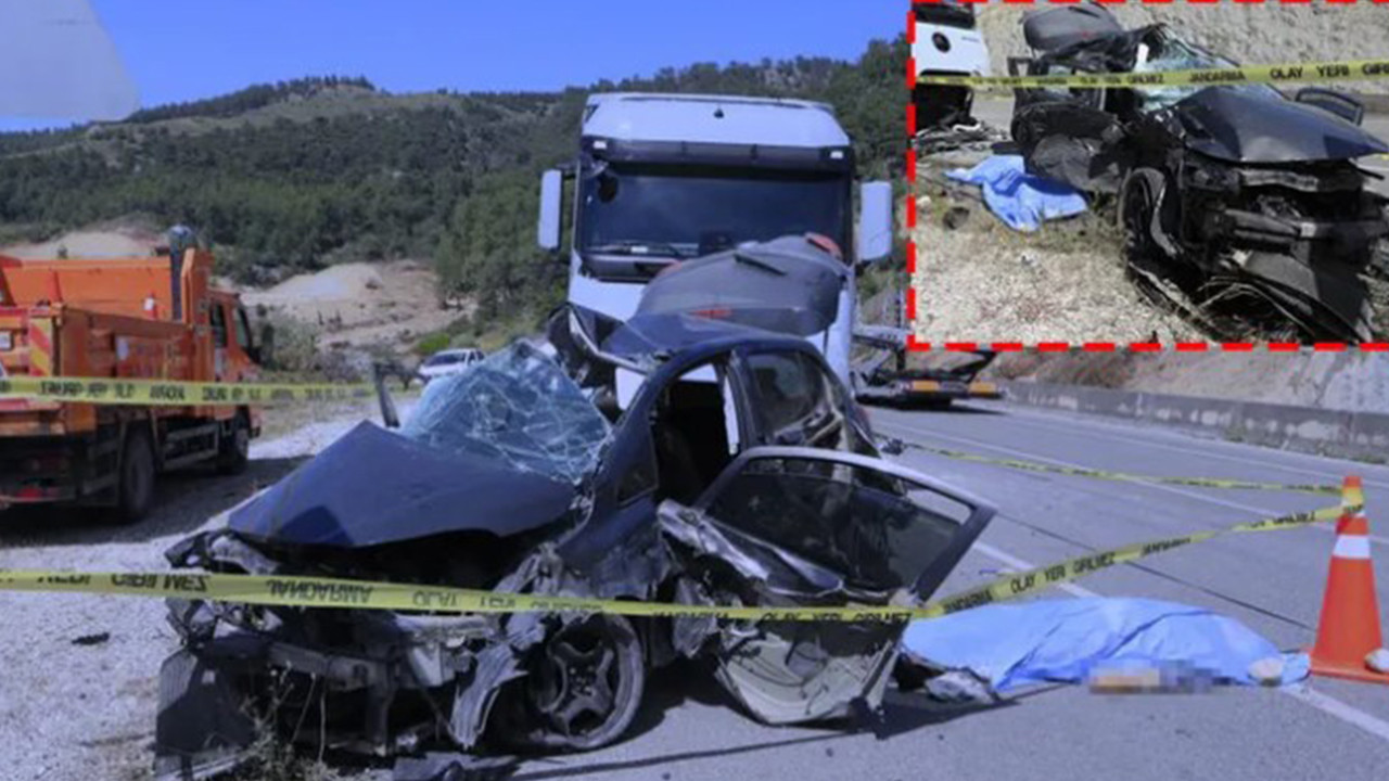 TIR ile otomobil birbirine girdi: 2 ölü var