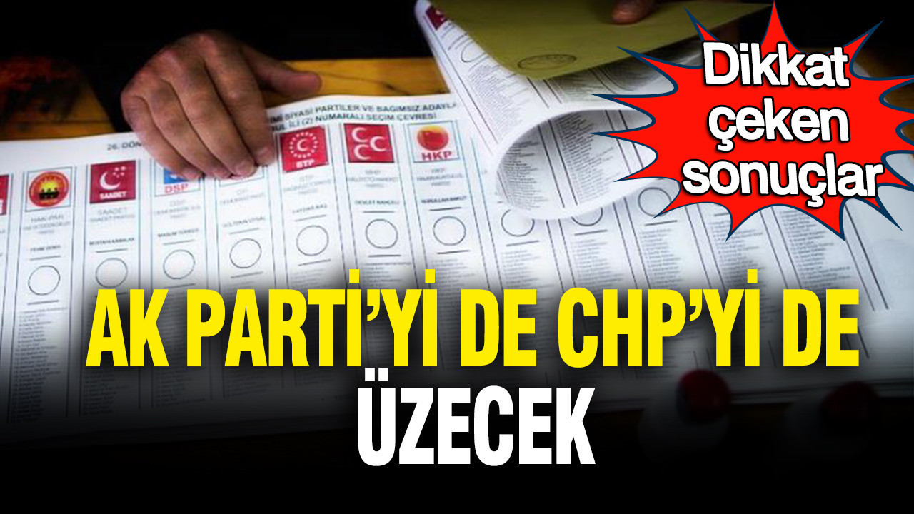 Dikkat çekecek sonuçlar: AK Parti’yi de CHP’yi de üzecek