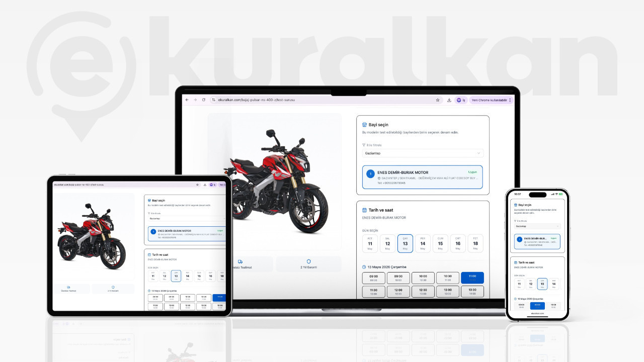 Motosikletlerde test sürüşü randevuları dijitale taşındı