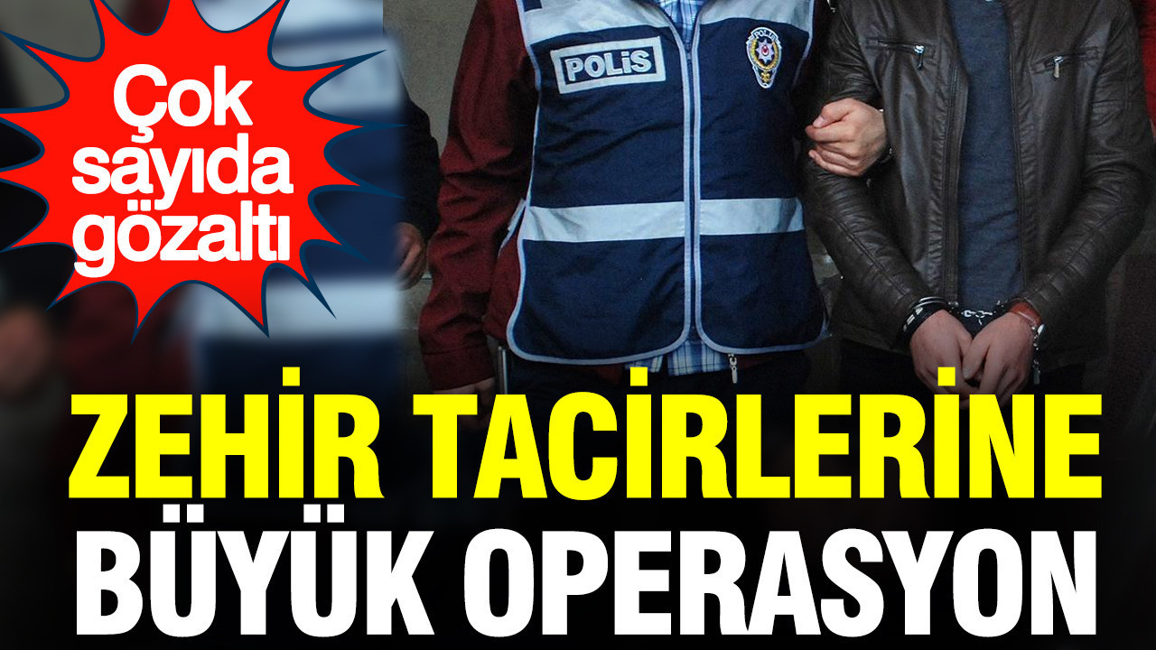 Zehir tacirlerine büyük operasyon