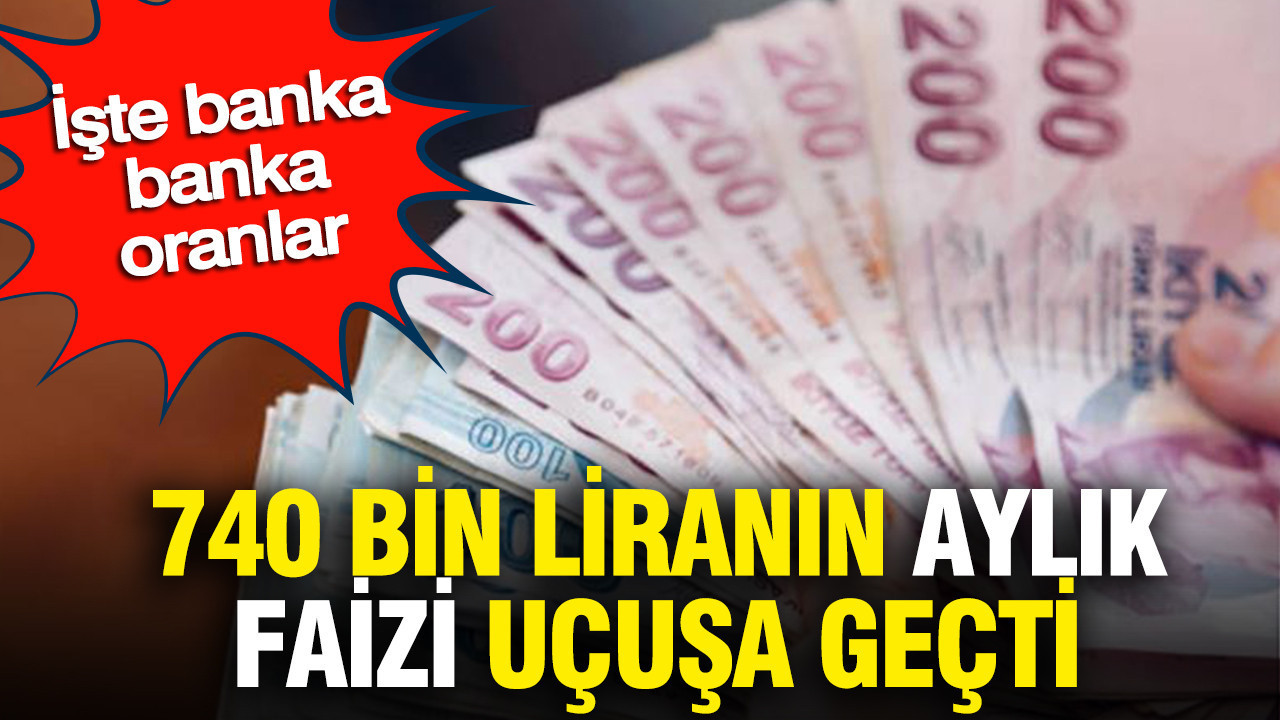 740 bin liranın aylık faizi uçuşa geçti: İşte banka banka oranlar