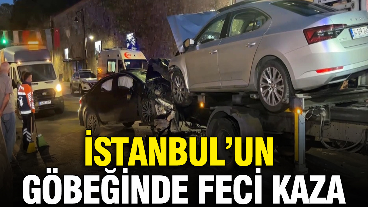 İstanbul Beşiktaş’ta feci kaza: iki otomobil kafa kafaya çarpıştı, 9 yaralı