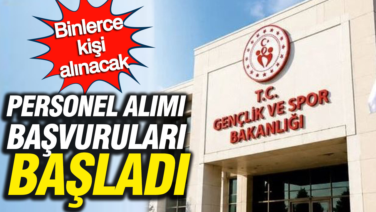Gençlik ve Spor Bakanlığı personel alımı başvurula…