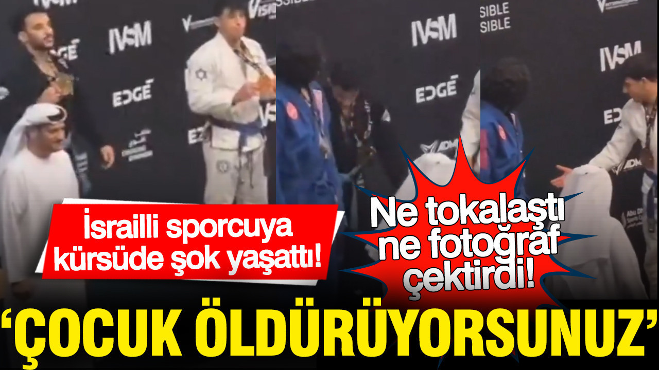 Kuveytli sporcu İsraillinin elini sıkmadı: Çocuk öldürüyorsunuz