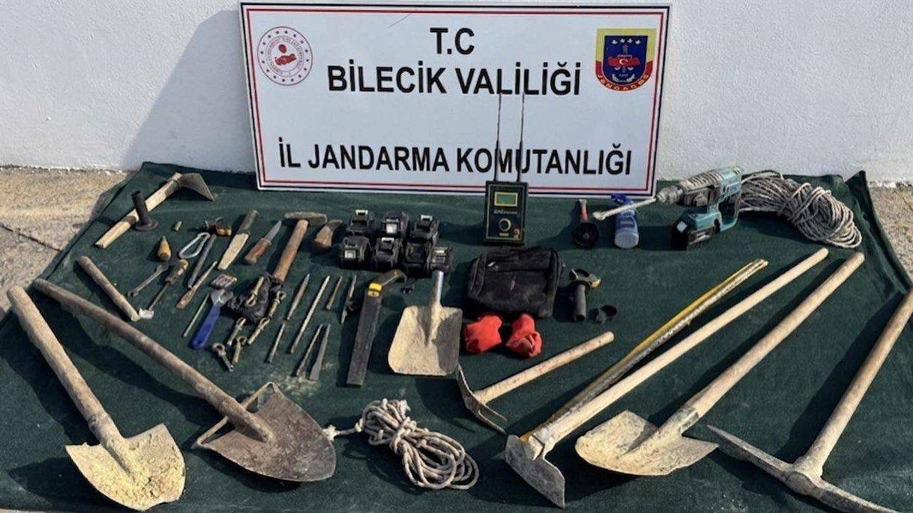 Bilecik’teki kaçak kazıya jandarmadan suçüstü