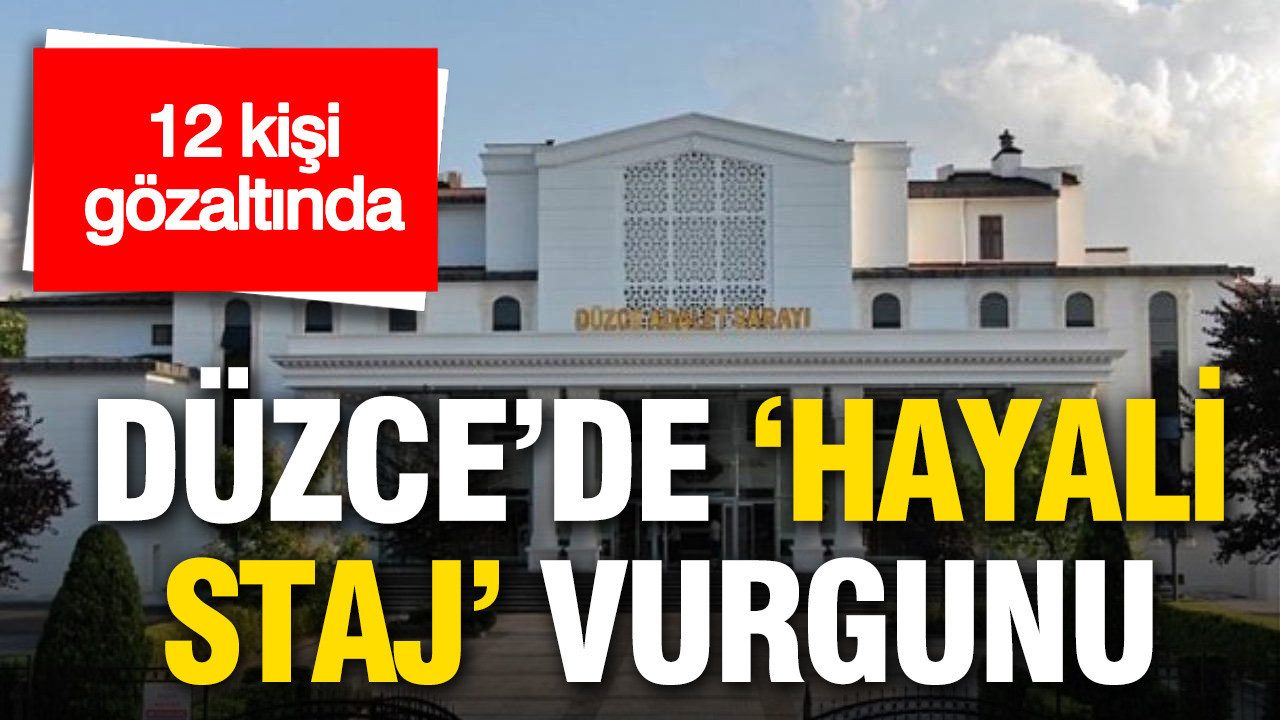Düzce’de “hayali staj” vurgunu: 12 kişi gözaltında