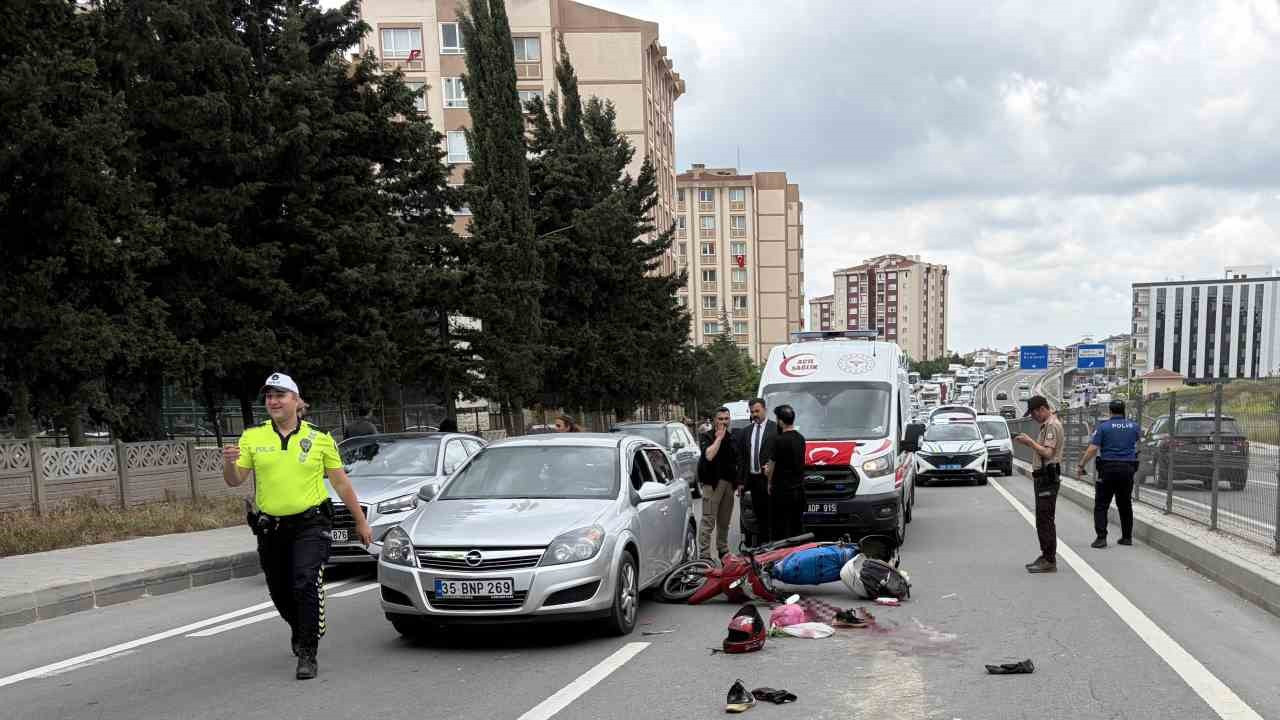 Kapaklı’da otomobil ile motosiklet çarpıştı