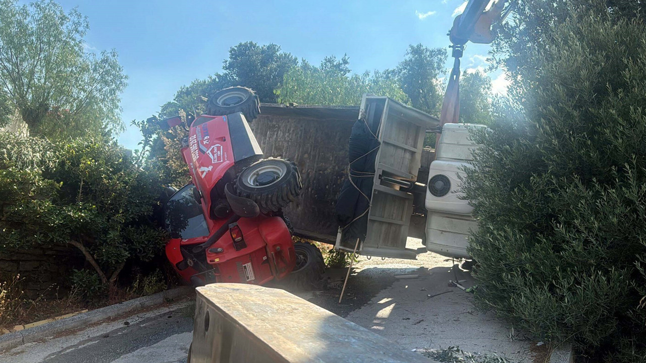 Tonlarca ağırlık altında can pazarı: Bodrum'daki kazada korku dolu anlar
