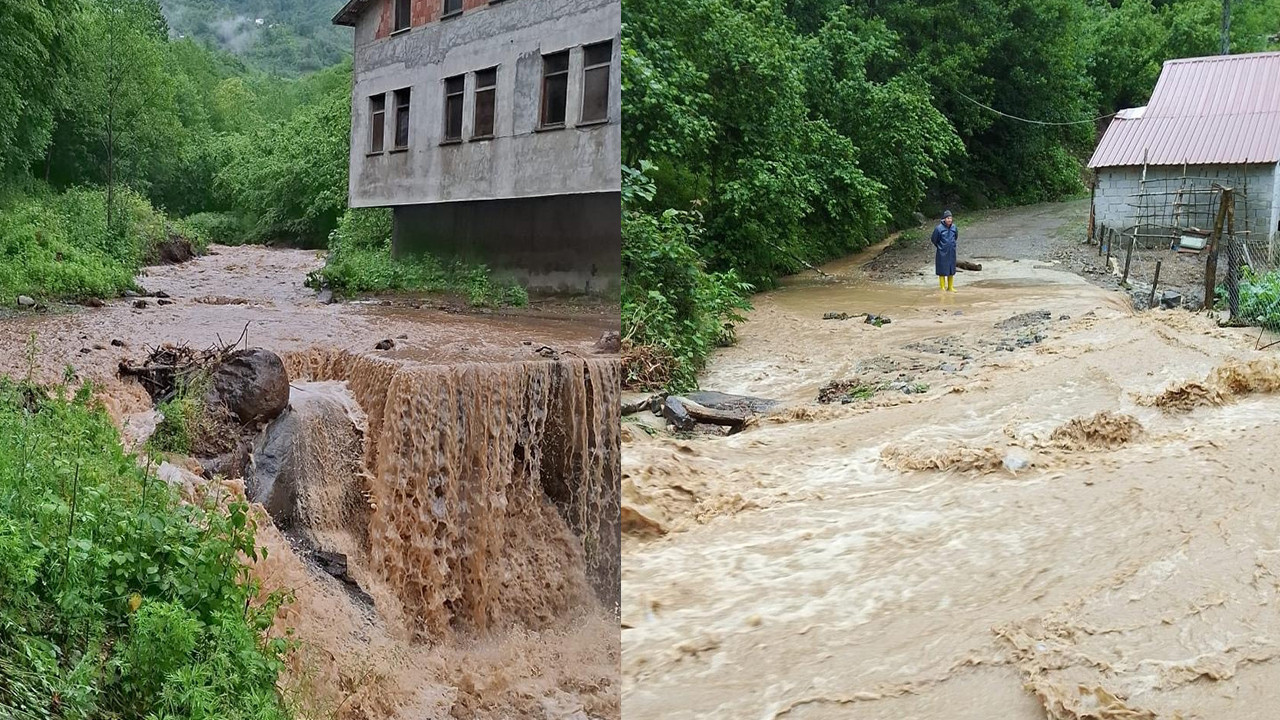 Borçka'yı sağanak ve heyelan vurdu