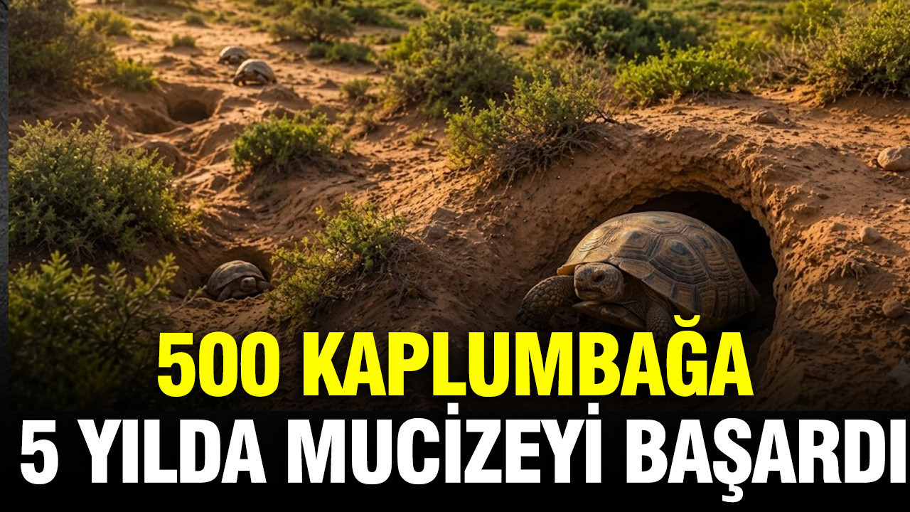 Çöle bırakılan 500 kaplumbağa 5 yılda mucizeyi başardı