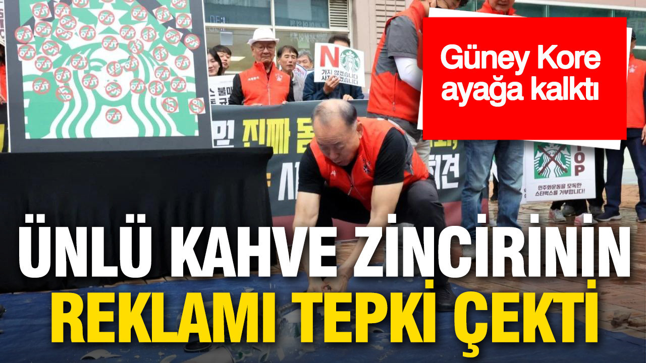 Ünlü kahve zincirinin reklam kampanyası Güney Kore'yi ayağa kaldırdı